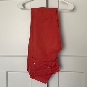 American Eagle coral skinny jean